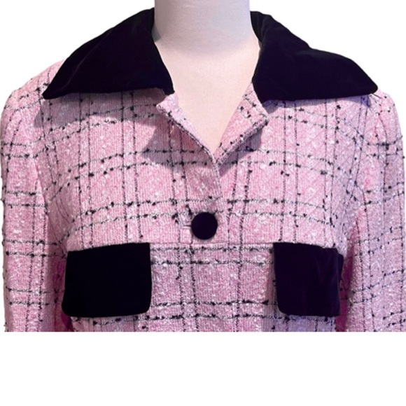 ✨Stunning PRESTIGE Elegance Paris Pink Wool Boucle Tweed Jacket Coat Blazer - Picture 3 of 16